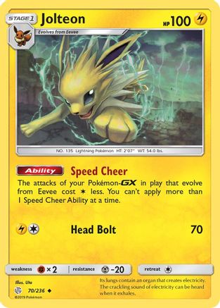 Jolteon (70)/236 Uncommon Reverse Holofoil