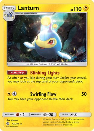 Lanturn (72)/236 Rare Reverse Holofoil