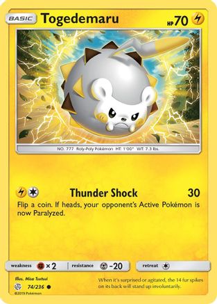 Togedemaru - 74/236 (74)/236 Common Reverse Holofoil