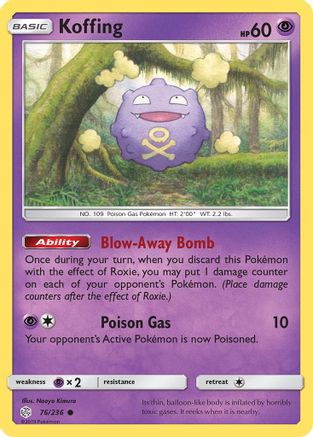 Koffing (76)/236 Common Reverse Holofoil