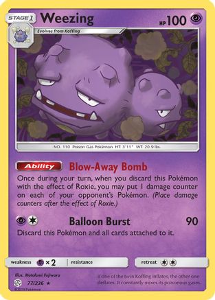 Weezing (77)/236 Rare Reverse Holofoil