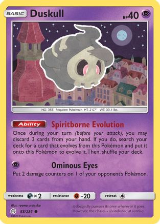 Duskull (83)/236 Common Reverse Holofoil