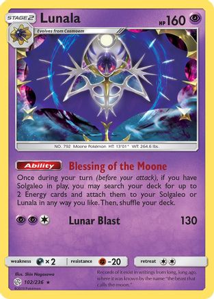 Lunala (102)/236 Holo Rare Holofoil