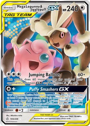 Mega Lopunny & Jigglypuff GX (165)/236 Ultra Rare Holofoil