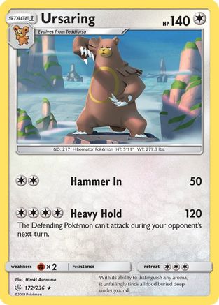 Ursaring (172)/236 Rare Reverse Holofoil