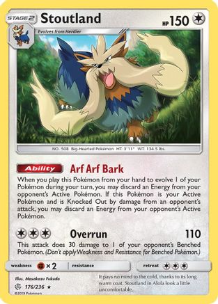 Stoutland (176)/236 Holo Rare Reverse Holofoil