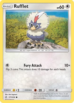 Rufflet (177)/236 Common Reverse Holofoil