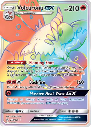 Volcarona GX (Secret) (252)/236 Secret Rare Holofoil