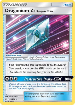 Dragonium Z: Dragon Claw (190)/236 Uncommon Reverse Holofoil