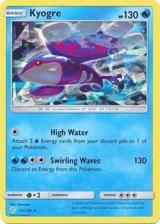 Kyogre - 53/236 (Cracked Ice Holo) (53) Holo Rare Holofoil