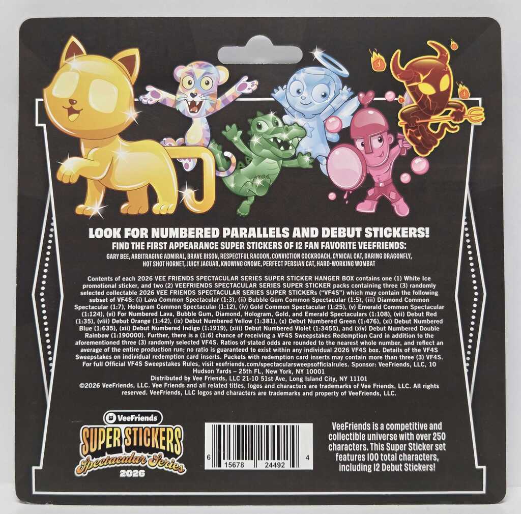 2026 Vee Friends Super Stickers Hanger Pack