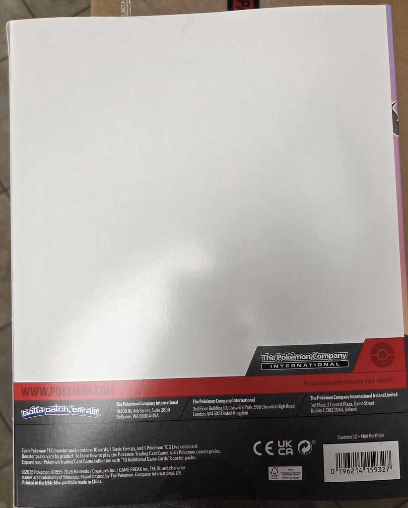Pokémon 2026 Mini Albums Q4 (Inner Case) lim1