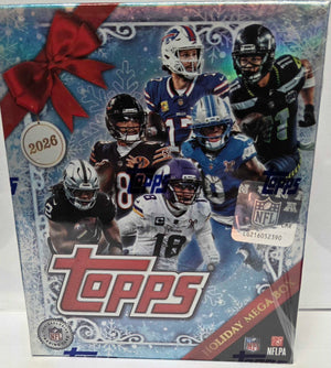 2026 Topps Holiday Football Mega Box Limit 1