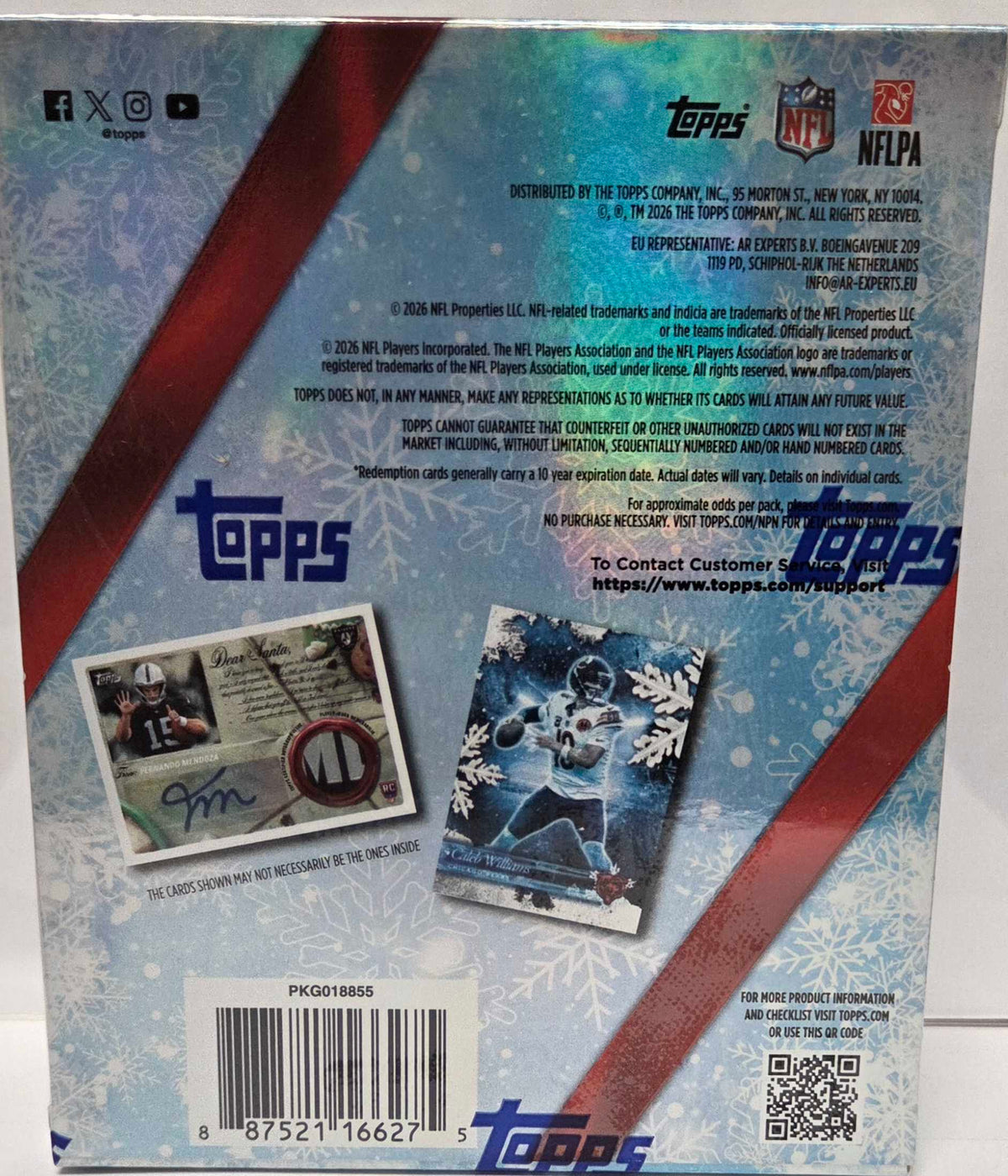 2026 Topps Holiday Football Mega Box Limit 1