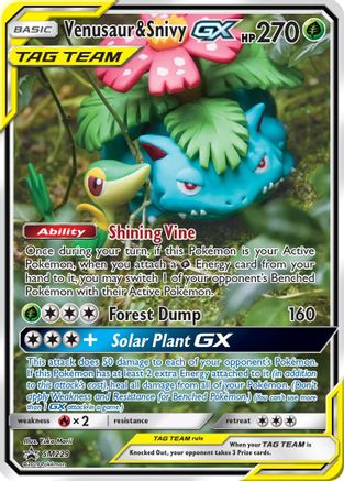 Venusaur & Snivy GX - SM229 (SM229)/248 Promo Holofoil