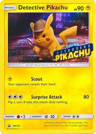 Detective Pikachu - SM170 (Stamped) (SM170) Promo Holofoil