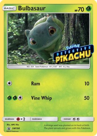 Bulbasaur - SM198 (Detective Pikachu Stamped) (SM198)/248 Promo Holofoil