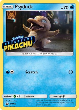 Psyduck - SM199 (Detective Pikachu Stamped) (SM199) Promo Holofoil