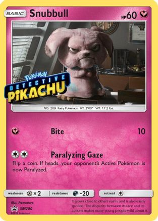 Snubbull - SM200 (Detective Pikachu Stamped) (SM200)/248 Promo Holofoil