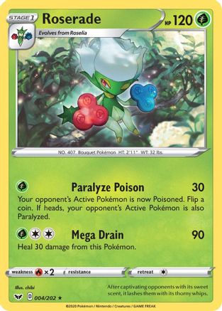 Roserade (4)/202 Rare Reverse Holofoil