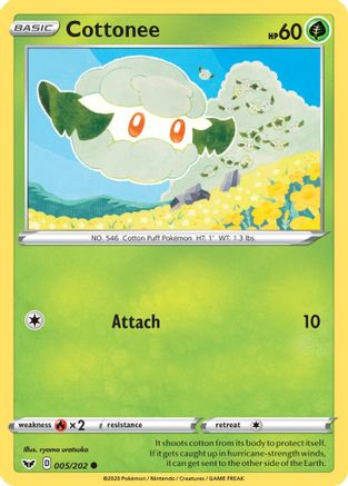 Cottonee (5)/202 Common Reverse Holofoil