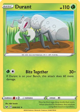 Durant (8)/202 Rare Reverse Holofoil