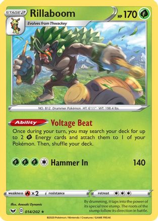 Rillaboom (014) (14)/202 Holo Rare Reverse Holofoil