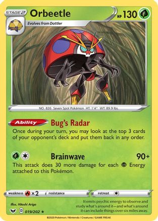 Orbeetle (19)/202 Rare Reverse Holofoil