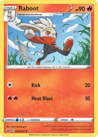 Raboot (033) (33)/202 Uncommon Reverse Holofoil