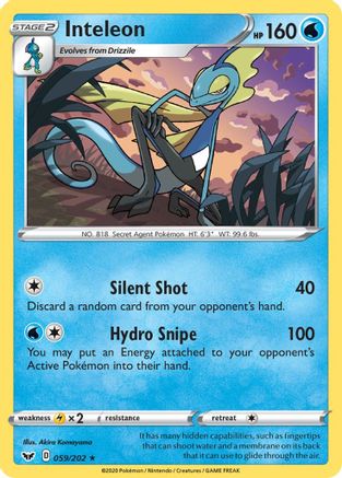 Inteleon (059) (59)/202 Rare Reverse Holofoil