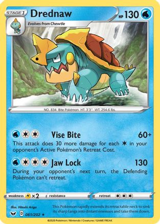 Drednaw (61)/202 Rare Reverse Holofoil