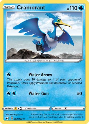 Cramorant (62)/202 Rare Reverse Holofoil
