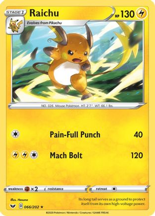 Raichu (66)/202 Rare Reverse Holofoil