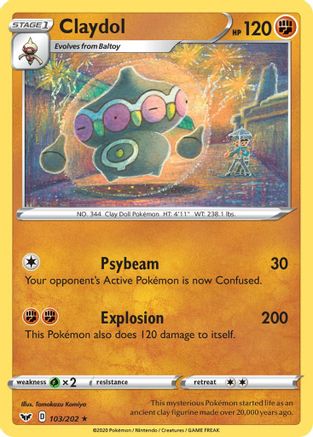 Claydol (103)/202 Rare Reverse Holofoil