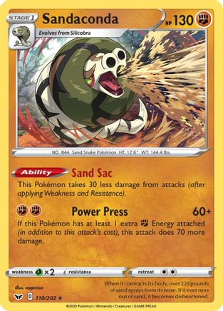 Sandaconda (110) (110)/202 Holo Rare Holofoil