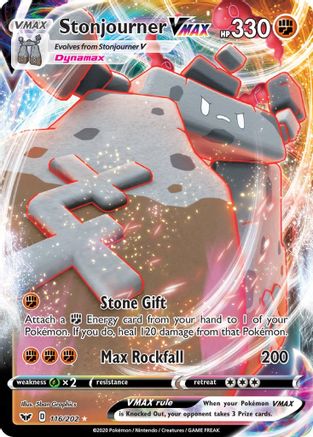 Stonjourner VMAX (116)/202 Ultra Rare Holofoil