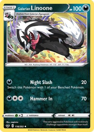 Galarian Linoone (118)/202 Uncommon