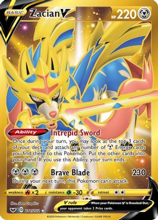 Zacian V (Secret) (211)/202 Secret Rare Holofoil