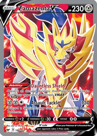 Zamazenta V (Full Art) (196)/202 Ultra Rare Holofoil