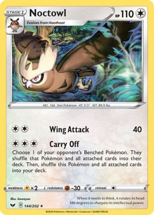 Noctowl (144)/202 Rare Reverse Holofoil