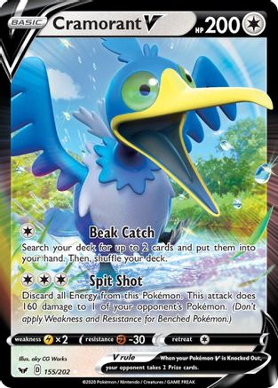 Cramorant V (155)/202 Ultra Rare Holofoil
