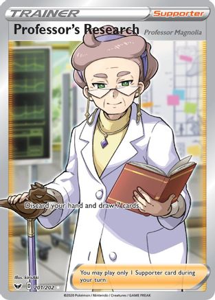 Professor's Research (Full Art) (201)/202 Ultra Rare Holofoil