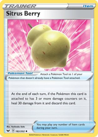 Sitrus Berry (182)/202 Uncommon Reverse Holofoil