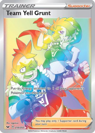 Team Yell Grunt (Secret) (210)/202 Secret Rare Holofoil