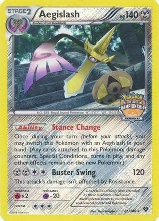 Aegislash - 85/146 (Regional Championships) (85) Promo Reverse Holofoil