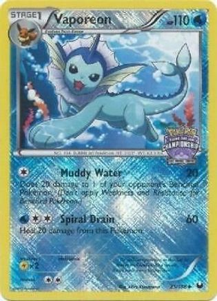 Vaporeon - 25/108 (State Championships) (25) Promo Reverse Holofoil