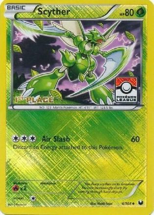 Scyther - 4/108 (Pokemon League) [1st Place] (4) Promo Reverse Holofoil