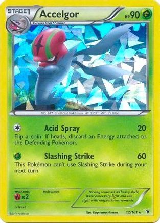 Accelgor - 12/101 (Cracked Ice Holo) (12) Holo Rare Holofoil