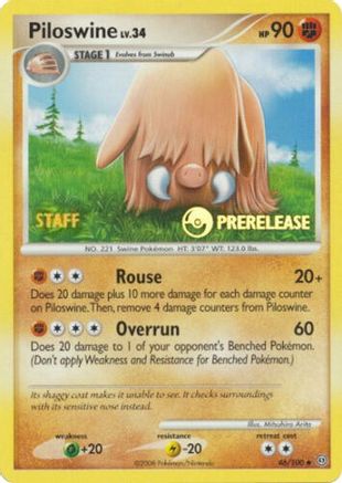 Piloswine - 46/100 (Prerelease) [Staff] (46) Promo