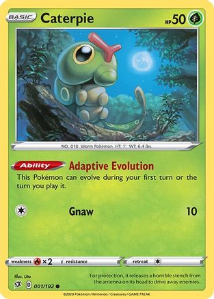Caterpie (1)/192 Common Reverse Holofoil